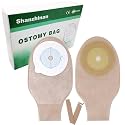30PCS Colostomy Bags, One Piece Ostomy Bag Ostomy Supplies, Drainable Ostomy Pouches with Clamp Closure for Ileostomy Stoma Care, Cut-to-Fit（15mm-60mm）
