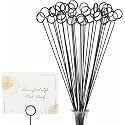 30Pcs Floral Card Holder Picks-Wire Place Card Holder for Wedding