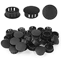 25mm Plastic Hole Plugs - Masendelk Snap-in End Caps - Black - 30pcs