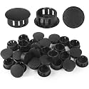 20mm Plastic Hole Plugs - Masendelk Snap-in End Caps - Black - 30pcs