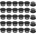 18mm Plastic Hole Plugs - Masendelk Snap-in End Caps - Black - 30pcs
