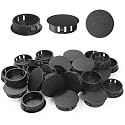 32mm Plastic Hole Plugs - Masendelk Snap-in End Caps - Black - 30pcs