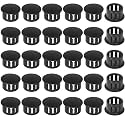15mm Plastic Hole Plugs - Masendelk Snap-in End Caps - Black - 30pcs