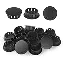 28mm Plastic Hole Plugs - Masendelk Snap-in End Caps - Black - 30pcs