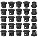 8mm Plastic Hole Plugs - Masendelk Snap-in End Caps - Black - 30pcs
