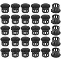 11mm Plastic Hole Plugs - Masendelk Snap-in End Caps - Black - 30pcs