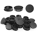 35mm Plastic Hole Plugs - Masendelk Snap-in End Caps - Black - 30pcs