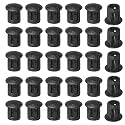5mm Plastic Hole Plugs - Masendelk Snap-in End Caps - Black - 30pcs