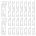 30Pcs Slatwall Utility Notch Hooks, Slat Wall Picture Display Hooks Hanger Panel Shelf Pegboard Slatwall Accessories for Photo Frame Painting Arts Hanging Home Office (White)