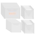 30Pieces Clear Die &amp; Stamp Plastic Storage Bag, 3Size Resealable Large Envelope Pocket for DIY Scrapbooking Paper Card Craft Making and Cutting Dies Stencil (7.1"x5.1";6.4"x6.4";4.75"x4.75")