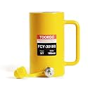 30T 4Inch Stroke Porta Power Single Acting Lifting Cylinder for Shipbuilding, Machinery and Industry,Automatically Retract Split Hydraulic Cylinders Jacks, Yellow