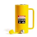 30T 6Inch Stroke Porta Power Single Acting Lifting Cylinder for Shipbuilding, Machinery and Industry,Automatically Retract Split Hydraulic Cylinders Tools, Yellow