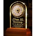 30th Wedding Anniversary Crystal Clock Gifts