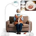 30X 10X Large Floor Magnifying Glass with Light and Stand