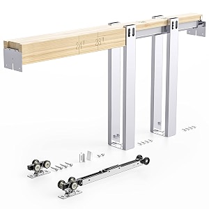 30x80in Pocket Door Frame Kit with Two-Way
