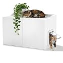 31.5" Cat Litter Box Enclosure Furniture with Door