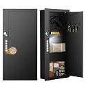 31.5" Fingerprint Wall Safe with Removable Pegboard & Shelves