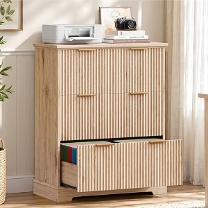 31.5 inch Fluted File Cabinet with 3