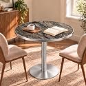 31.5'' Tulip Table, Round Dining Table with Sintered Stone Tabletop