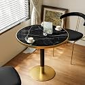 31.5'' Tulip Table, Round Dining Table with Sintered Stone Tabletop