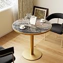 31.5'' Tulip Table, Round Dining Table with Sintered Stone Tabletop