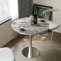 31.5'' Tulip Table, Round Dining Table with Sintered Stone Tabletop