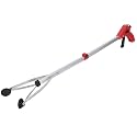 31.5in Reacher Grabber Tool, Trash Picker Upper Grabber, Aluminum Alloy Foldable and Reaching Tool with Rotating Jaw, Trash Pick Up Grab Tool, Claw Grabber Stick(Red Handle)
