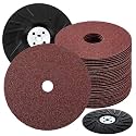 31 Pcs Aluminum Oxide Resin Fiber Sanding Discs,5''x7/8"