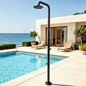 316 Free Standing Outdoor Shower with Foot Wash Marine grade Outside Shower