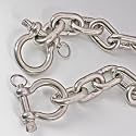 316 Stainless Steel Boat Anchor Chain with 2 Pcs Anti-Off Shackles, Marine Grade
