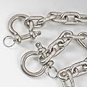 316 Stainless Steel Boat Anchor Chain with 2 Pcs Anti-Off Shackles, Marine Grade