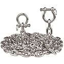316 Stainless Steel Boat Anchor Chain with 2 Pcs Anti-Off Shackles, Marine Grade