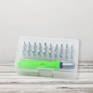 32 in 1 mini screwdriver bits set with magnetic flexible extension rod