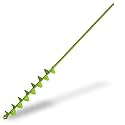 32" x 2" Upgraded Elongated Auger Drill Bit- No Need to Squat Post Hole Digger,100% Solid Barrel Extended Length Intensive Blades Heavy Duty Green Auger Drill Bit for Planting for 3/8" Hex Drive Drill