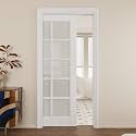Pocket Door,10-Lite Frosted Glass Doors,Solid Door,32x80 Door
