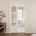 Pocket Door,3-Lite Clear Glass Doors,Home 32 x 80 Sliding Door