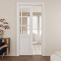 Pocket Door,6-Lite Clear Glass Doors,Home 32 x 80 Sliding Door