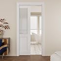 Pocket Door,Half-Lite Frosted Glass Doors,Solid Door,32x80 Door