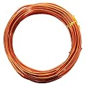 Chudeng 32.8 Feet Orange Aluminum Craft Wire, 9 Gauge 3mm Thickness Sculpting Wire, Armature Wire for Sculpting, Bendable Metal Craft Wire for Making Dolls Skeleton DIY Crafts
