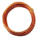 Chudeng 32.8 Feet Orange Aluminum Craft Wire, 10 Gauge 2.5mm Thickness Sculpting Wire, Armature Wire for Sculpting, Bendable Metal Craft Wire for Making Dolls Skeleton DIY Crafts
