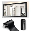 32.8Ft Black Border Tape,Peel And Stick Wood Trim For Bathroom Mirror Frame