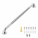 32 Inch Shower Grab Bar, Chrome Anti-Slip Bathroom Grab Bar with Knurled Grip, Stainless Steel Safety Handrail for Toilet Bathtub, Shower Handle Handicap Bars for Senior, Elderly, Pregnant