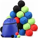 32 Pack Footbag with Pouch, Small Suede, 8 Panel, Multicolor