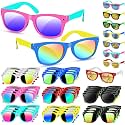 32 Pack Kids Sunglasses Bulk Party Favors, Neon Toddler Sunglasses Bulk for Age 3-8 Boys Girls with UV400 Protection for Party Favors (32 Pack-Color Block)