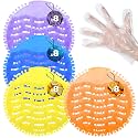 32 Pack Urinal Deodorizer Screen with 100 Gloves, Odor Protection