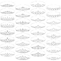 32 Pcs Rhinestone Tiaras for Girls Princess Crowns
