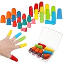 32 Pcs Rubber Finger Pads Tips, Silicone Hot Finger Protectors
