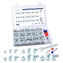 320 PCS SAE & Metric Grease Fittings Kit - Hydraulic Zerk Assortment 1/4" 1/8" M6 M8 M10 with Straight, 45°, and 90° Degree Heads for Automotive and Industrial Use, Galvanized Steel Set