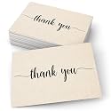 321Done Thank You Cards, 4x6, Set of 50, Blank Back, Tan, Small Business