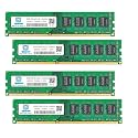 [32GB DDR3L RAM] DDR3L-1600 UDIMM 32GB Kit (4x8GB) 2Rx8 PC3L-12800U 8GB PC3-12800 DDR3-1600MHz 240 Pin DIMM Non ECC Unbuffered 1.35V/1.5V CL11 Dual Rank Desktop Memory Ram